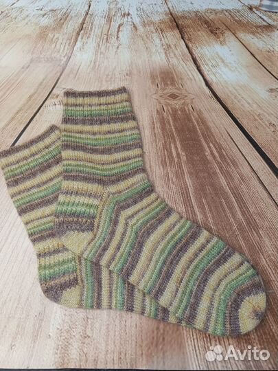 Вязаные тёплые шерстяные носки