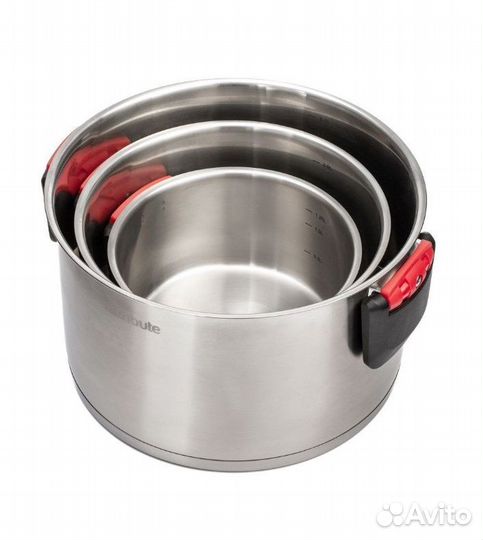 Набор кастрюль со складными ручками 6 предметов