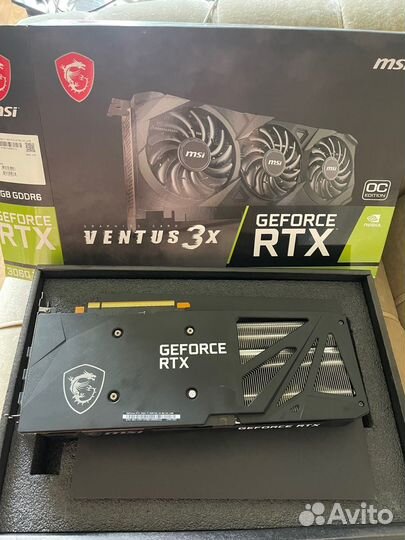 Видеокарта rtx3060ti msi 3x