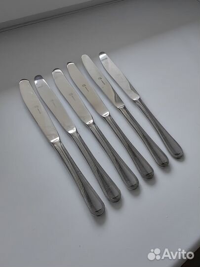 Ножи столовые приборы набор нержавейка 6 шт
