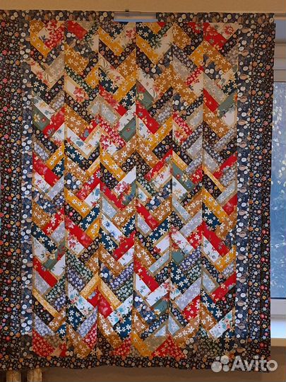 Штора лоскутная в стиле Витраж на кухню/дача/дом