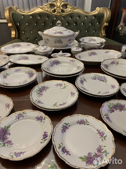 Столовый сервиз Сирень Дулево 57 год