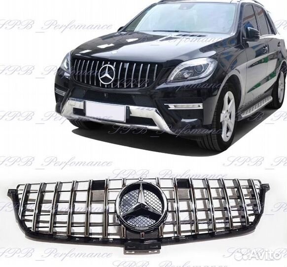 Mercedes ML W166 решетка радиатора GT хром