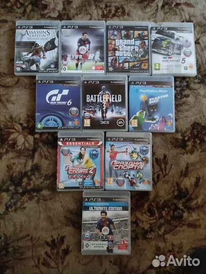 Коллекция из 10 лицензионных хитовых PS3 игр