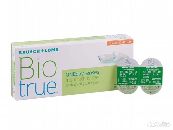 Линзы Biotrue ONEday астигматизм