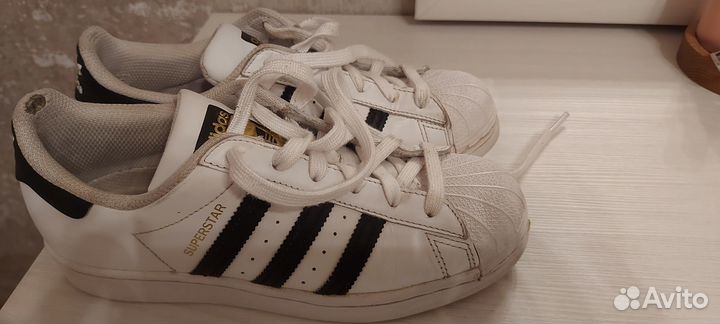 Кожанные кеды adidas superstar 36,5 размер