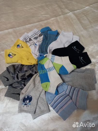 10 пар носков на стопу 16 см, хорошие