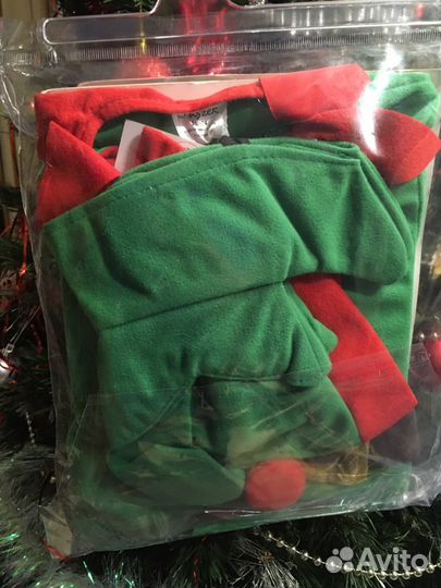 Детский новогодний костюм помощника Санта-Клауса