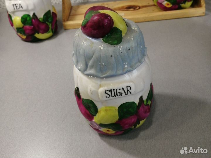 Набор баночек для кофе чая и сахара