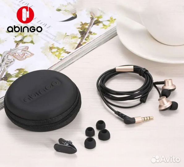 Проводные наушники Abingo M760i pink