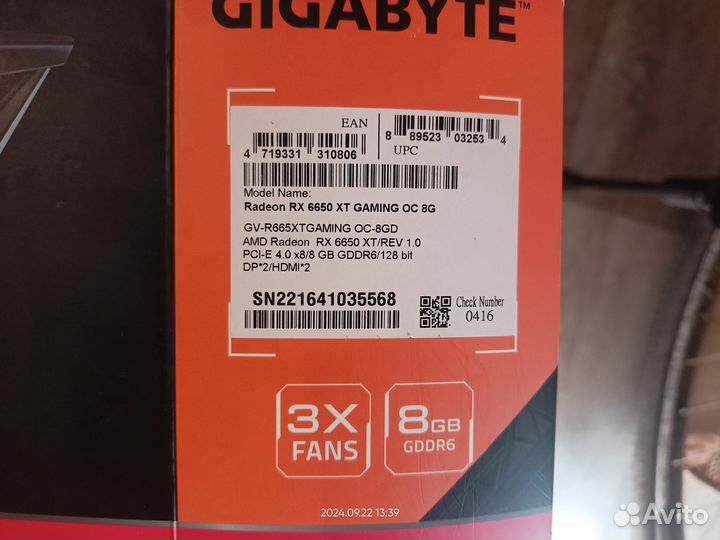 Видеокарта amd radeon rx 6650xt gigabyte gaming