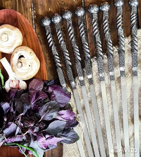 Набор шашлычный - Подставка под шампура топор нож