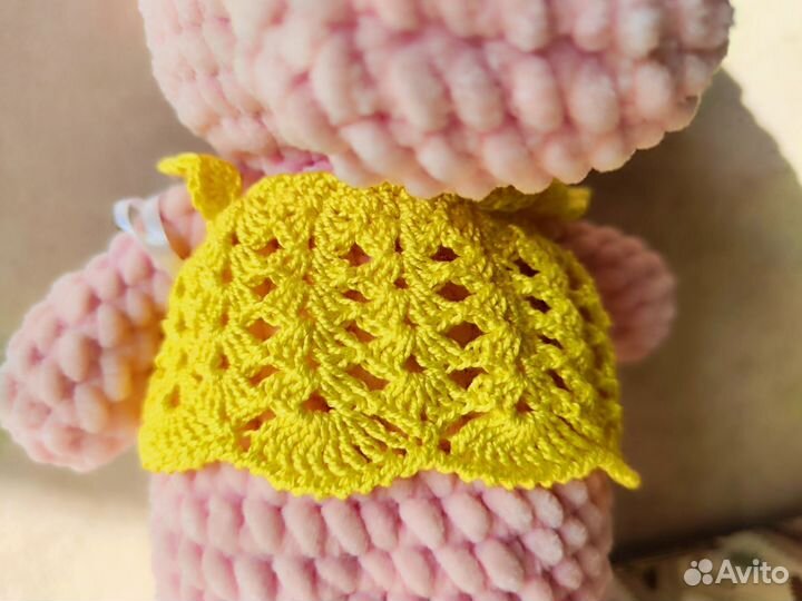 Мягкая игрушка ручной работы Бегемотик