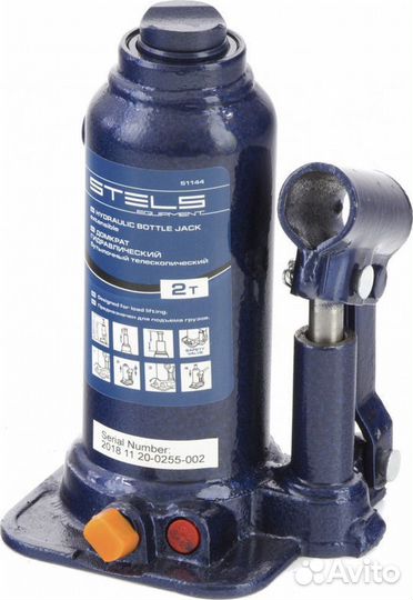 Домкрат Stels бутылочный 2 т, подъем 170-380 мм