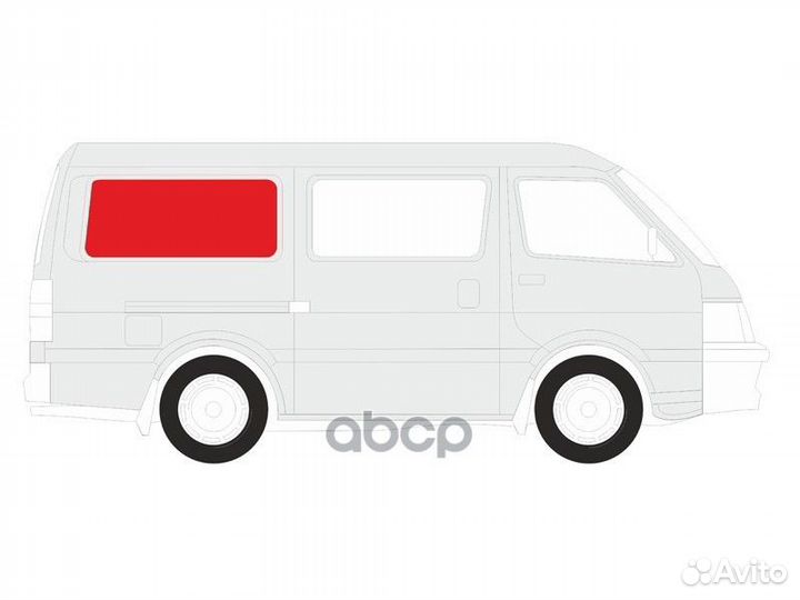 Стекло кузова заднее правое цельное (стандартн