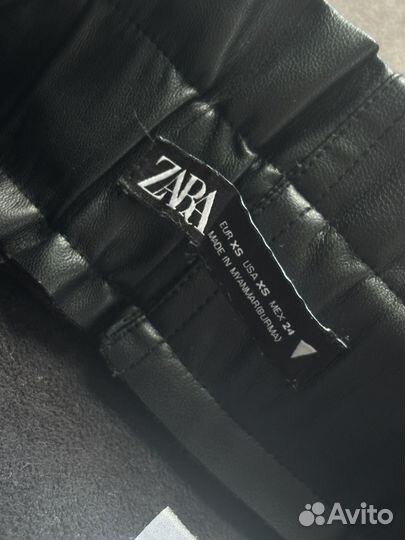 Юбка zara кожзам