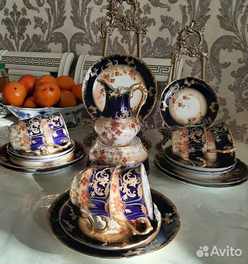 Антикварный чайный сервиз Лимож