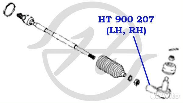 Наконечник рулевой тяги прав / лев