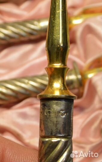 Десертный старинный набор серебро