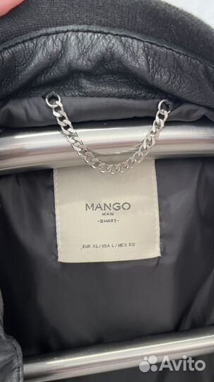 Кожаная куртка мужская mango xl