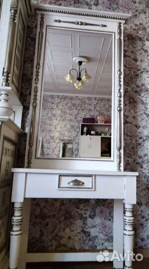 Антикварное старинное трюмо трельяж зеркало