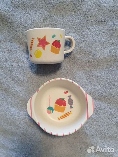 Посуда детская из бамбука (натуральный материал)