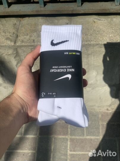 Носки nike высокие белые