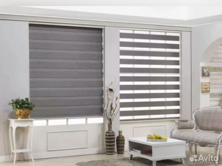 Жалюзи. Рулонные шторы (день-ночь). На заказ