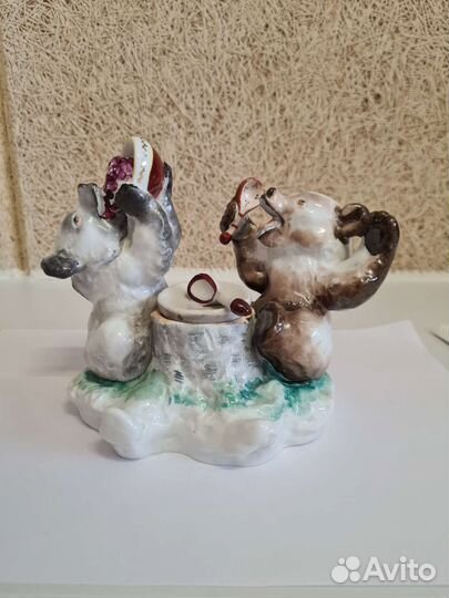 Чернильница мишки сладкоежки лфз СССР