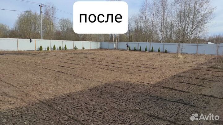 Вспашка земли минитрактором