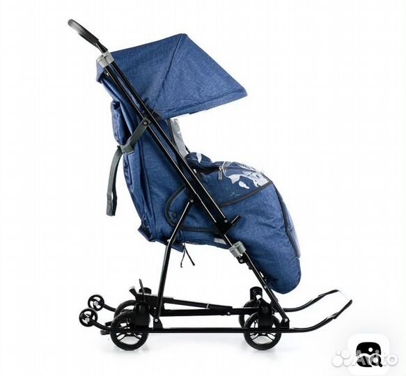 Коляска санки снежинка