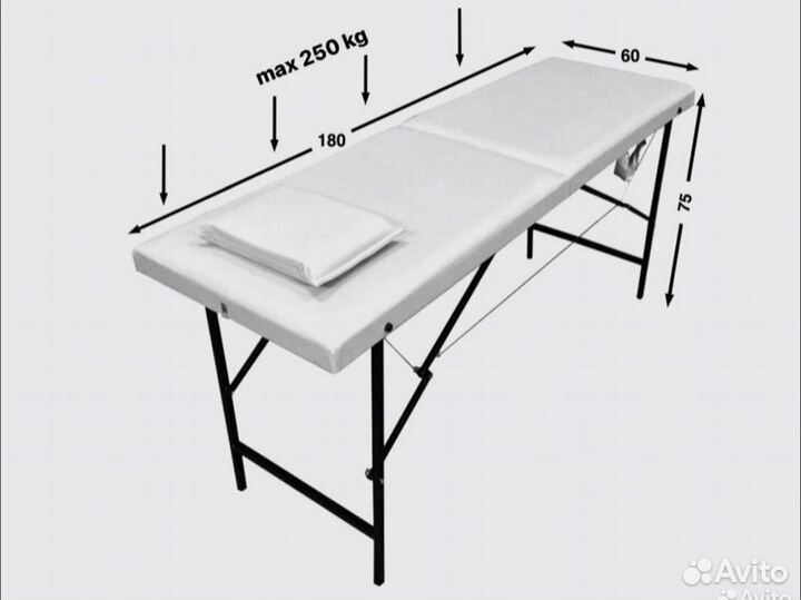 Кушетка косметологическая белая