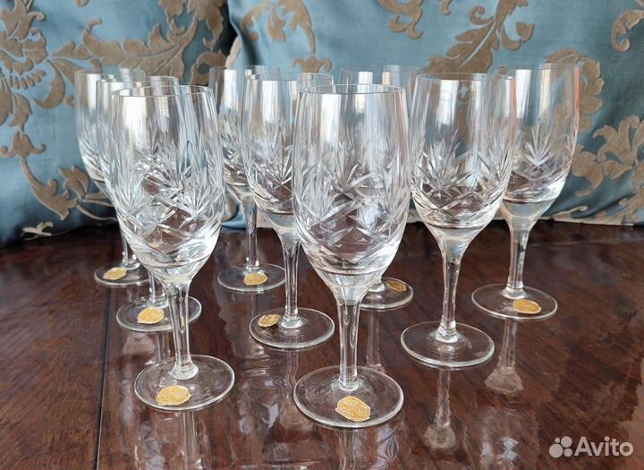 Фужеры хрустальные Богемия Чехословакия