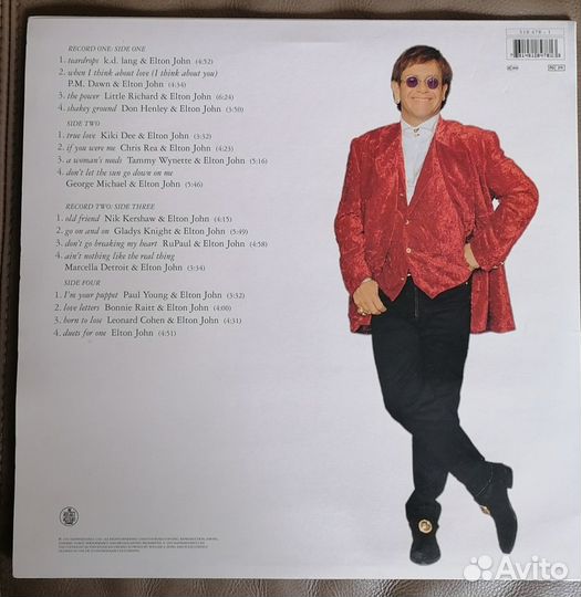 Elton John – Duets 2 LP UK 1993 Mint