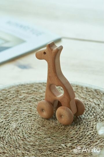 Игрушка каталка деревянная (Кедр)