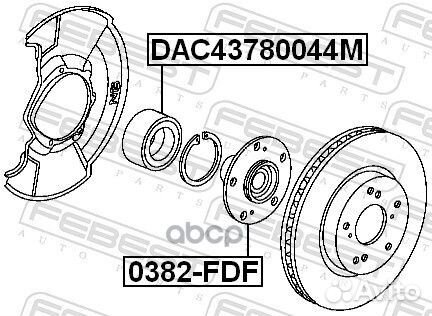 DAC43780044M подшипник ступ. перHonda Civic (F