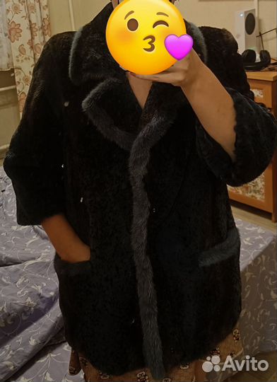 Норковая шуба синяя