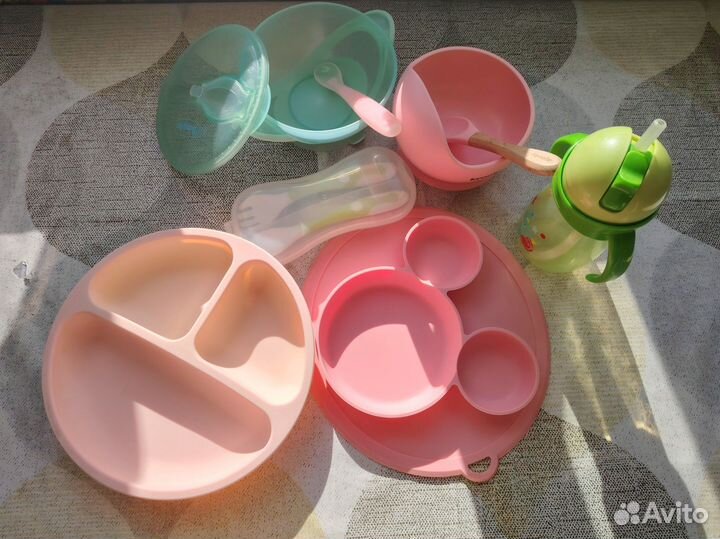 Посуда силиконовая детская б/у