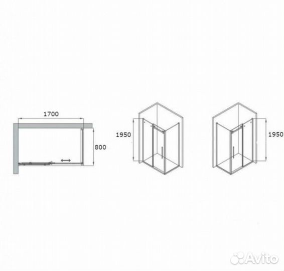 Душевой уголок RGW Tornado TO-44-1B 170x80
