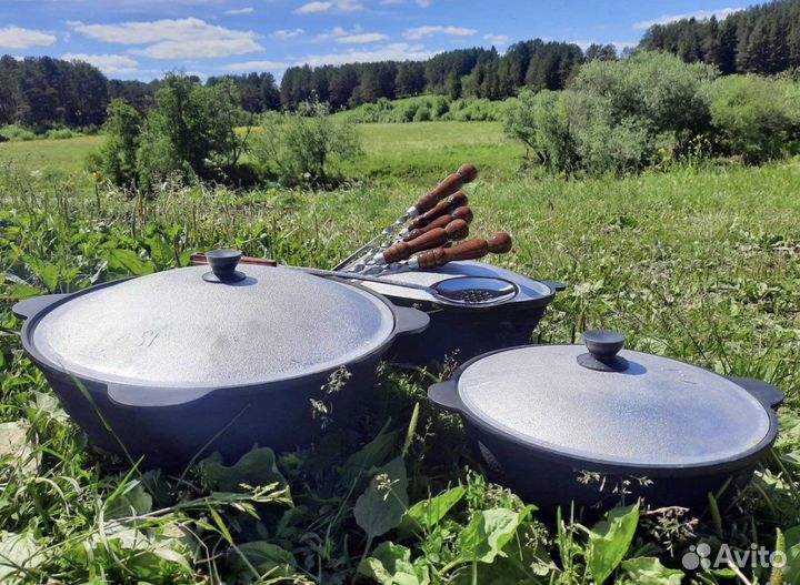 Кaзан чугунный 12л