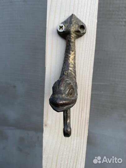 Держатель для полотенец латунные рыбки винтаж