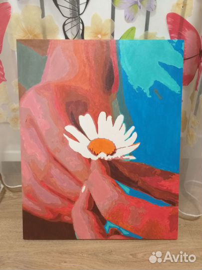 Картина раскрашенная по номерам 4050