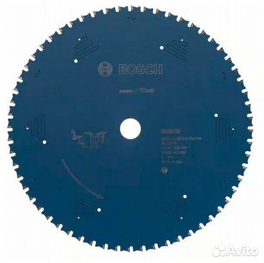 Пильный диск bosch Expert for Steel 2608643060 305