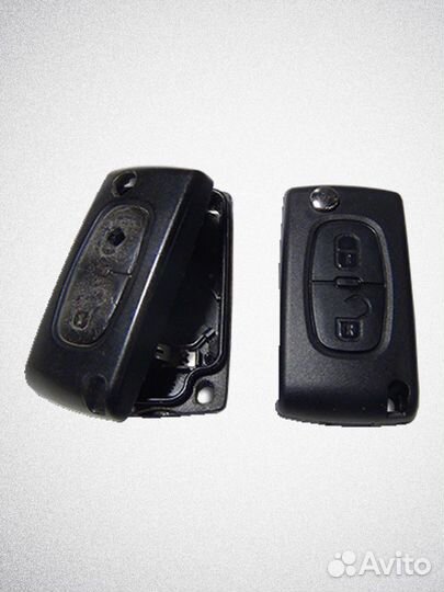 Корпус ключа Пежо (Peugeot) с работой