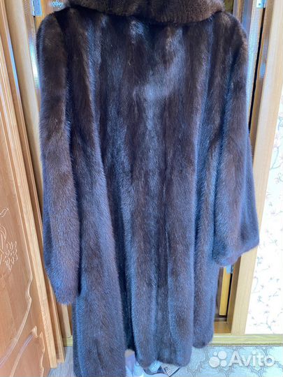 Шуба норковая с капюшоном