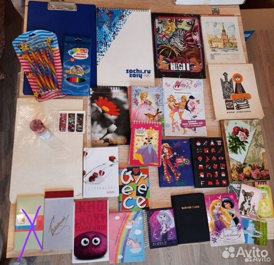 Блокноты бумага карандаши набор Monster High