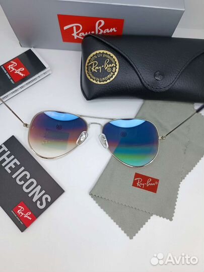 Очки ray ban aviator 3025 зеркальные