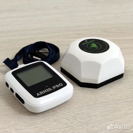 Кнопка вызова персонала и часы пейджер Поясной