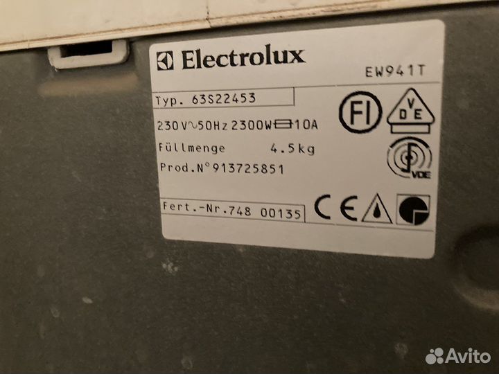 Electrolux стиральная машинка