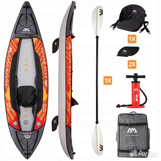 Каяк надувной одноместный aqua marina Memba-330